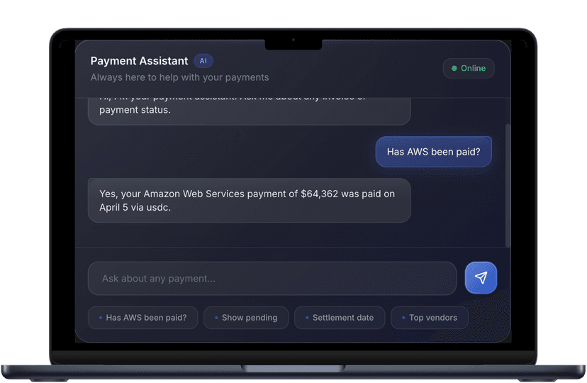 PuraFi — payment assistant chat